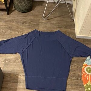 We The Free 3/4 Long Sleeve oversized Top; slate colored; size Large